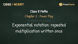 Class 8 Maths Ch 2 Power Play | Exponential notation: repeated multiplication written once