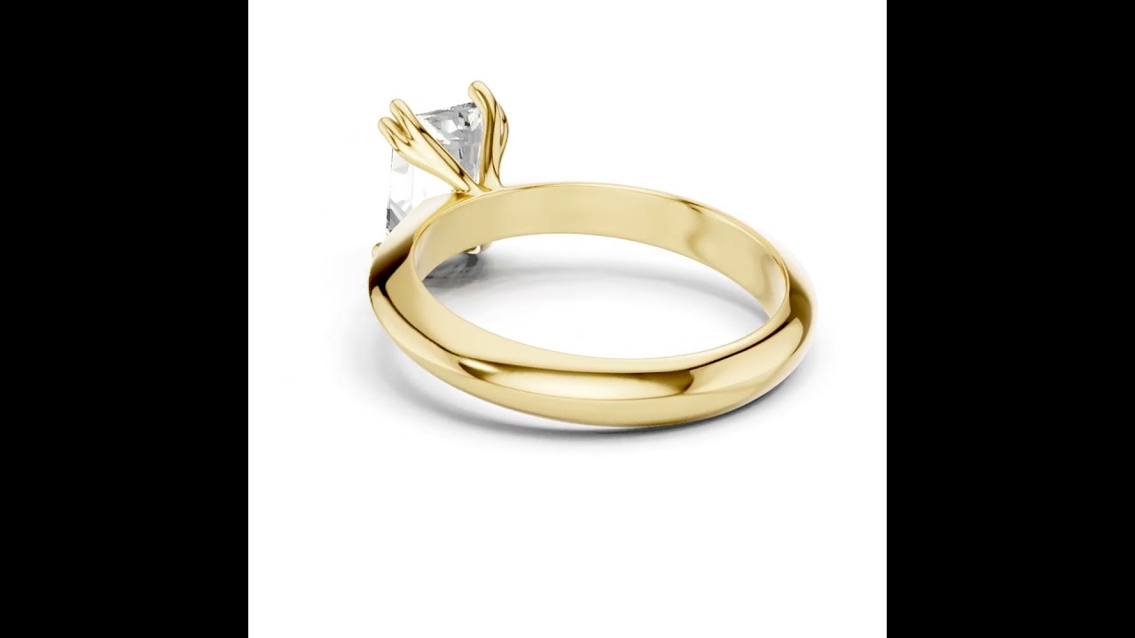 Radiant Knife Edge Solitaire Lab Grown Diamond Promise Ring