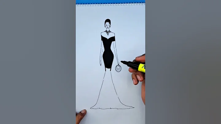 Design #3 : Elegant Dress | Black Night Collection #dress #design #fashion #art #drawing #shorts