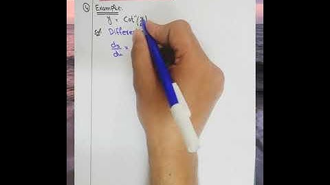 Find the Derivatives of Inverse Trigonometric Function Example - 4