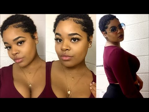 how i style my short natural hair  moisturize and define 4c twa after the  big chop
