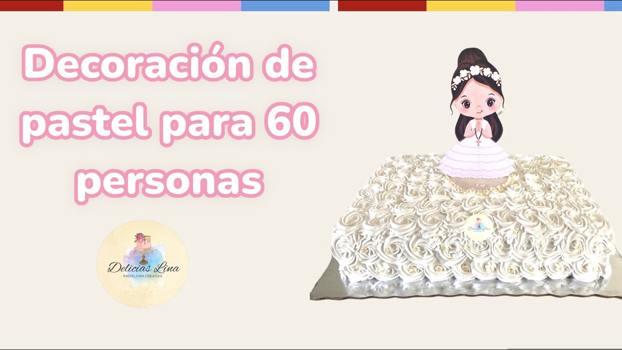 Pastel para 60 personas - YouTube