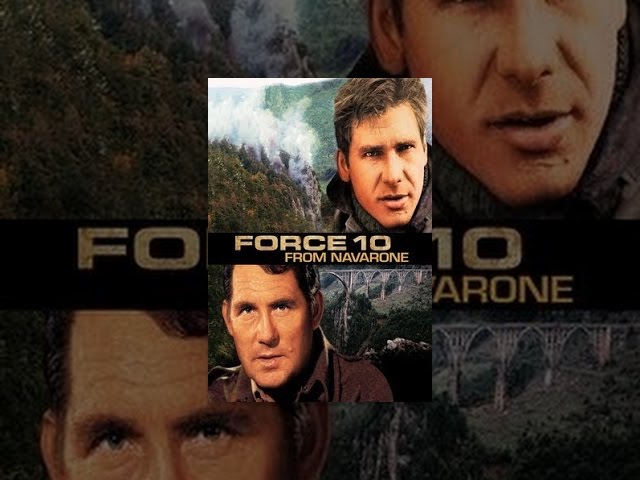Harrison Ford in the movie poster for Force 10 From Navarone (1978) in the Force 10 From Navarone game
