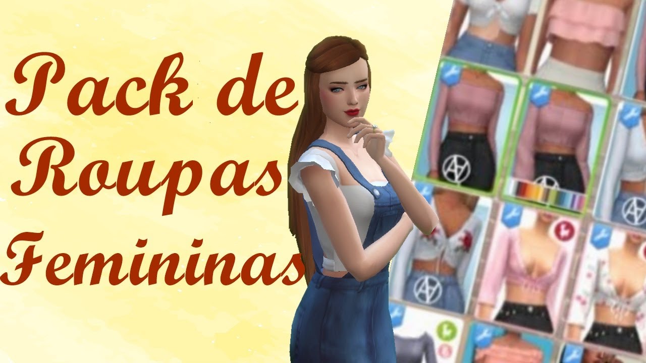 The Sims 4 Pack De Roupas Femininas 200 Itens Maxis Match Youtube