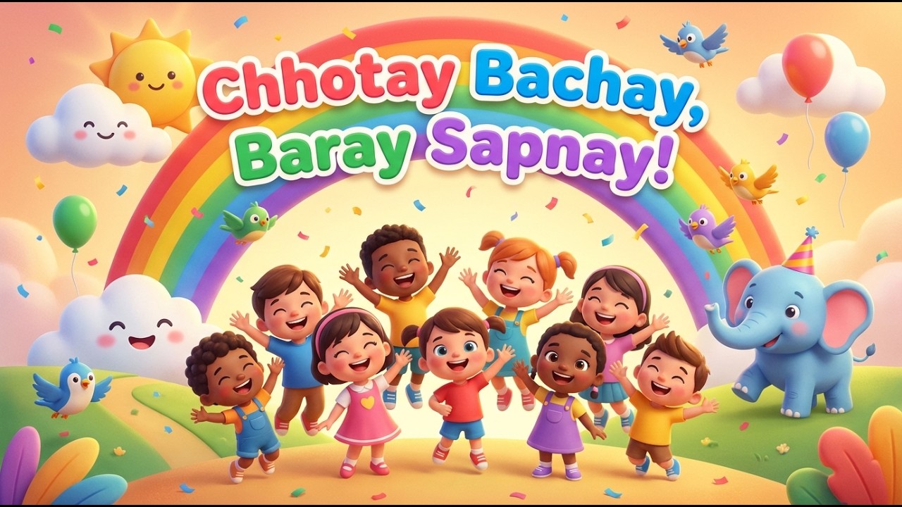 Chhotay Bachay, Baray Sapnay | Kids Rhyme | Kiddify Rhyme