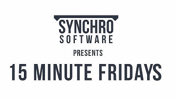 Synchro Software Presents 15 Minute Fridays - Software & Driver Settings