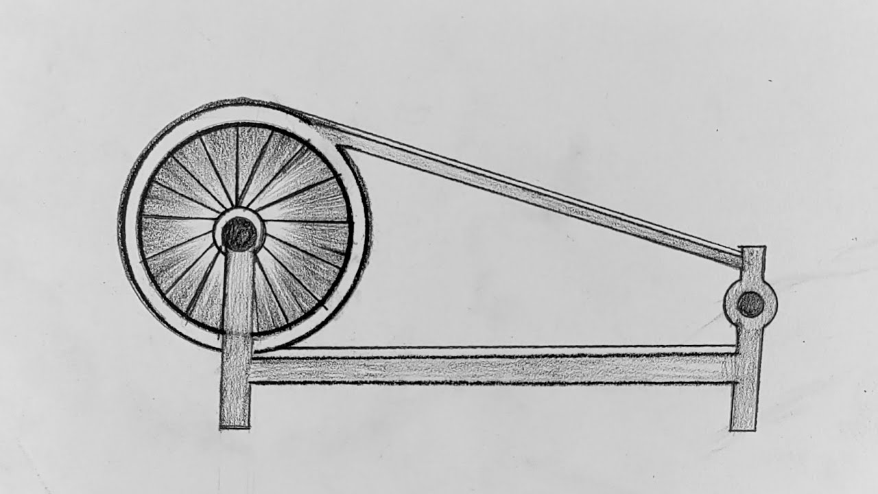 Mahatma Gandhi Charkha drawing | Independence day drawing, Drawings, Drawing  sketches