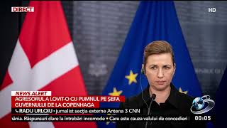 Mette Frederiksen, premierul Danemarcei, a fost atacată şi lovită în centrul oraşului Copenhaga