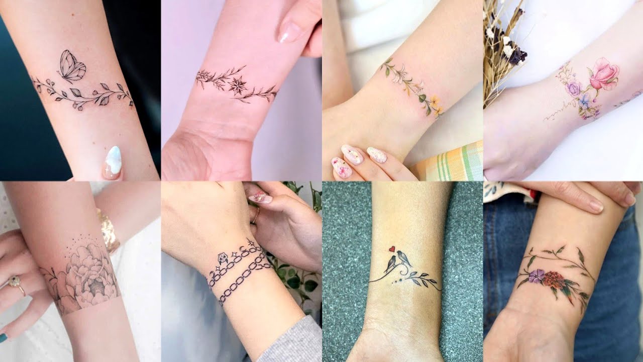 21 Bracelet Tattoo Ideas That Look Like Jewelry - StayGlam | Wrist bracelet  tattoo, Tattoo bracelet, Charm bracelet tattoo