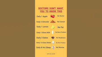 Doctors Don’t Want You to Know This! 😱 | Daily Health Secrets Revealed ✨ #doctorsays #health #diet