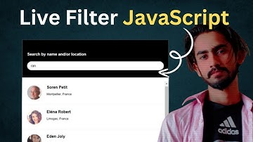 Live Filter and Search Using Javascript | With Free Source Code