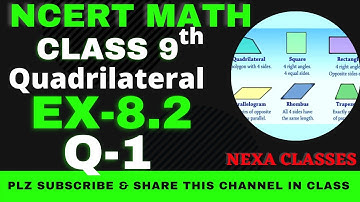 Ex-8.2 Q-1 | Chapter 8 | Quadrilateral | Class 9th NCERT Math |