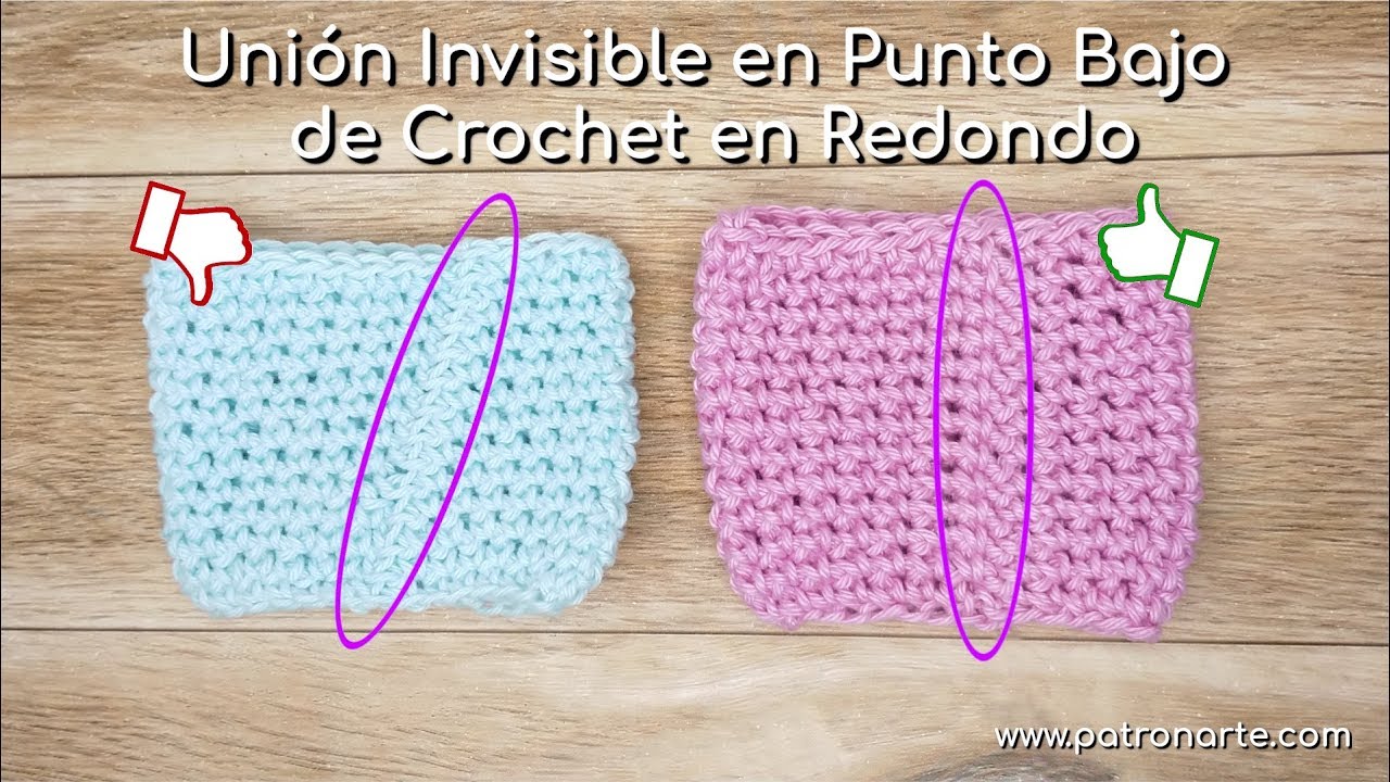 ensayo Injusto Racionalización Unión Invisible en Punto Bajo de Crochet en Redondo - Patronarte