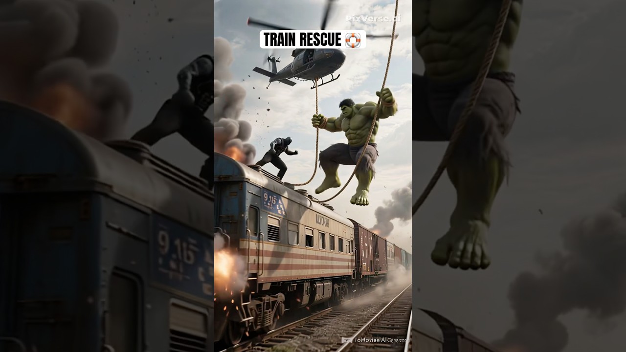 Hulk Stops Train Robbery 🚂💥 Epic Hulk Train Rescue!🔥 