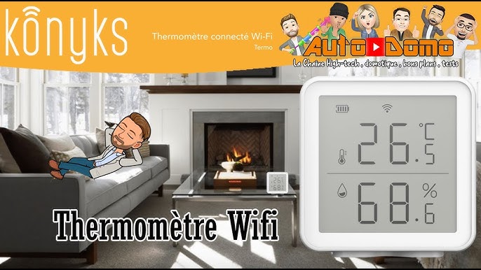 Thermomètre / Hygromètre WiFi avec écran LCD compatible Lidl Home et Tuya  Smart Life 