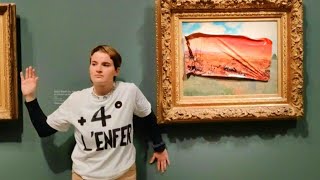 Activists defaces Monet painting at museum in Paris | AFP