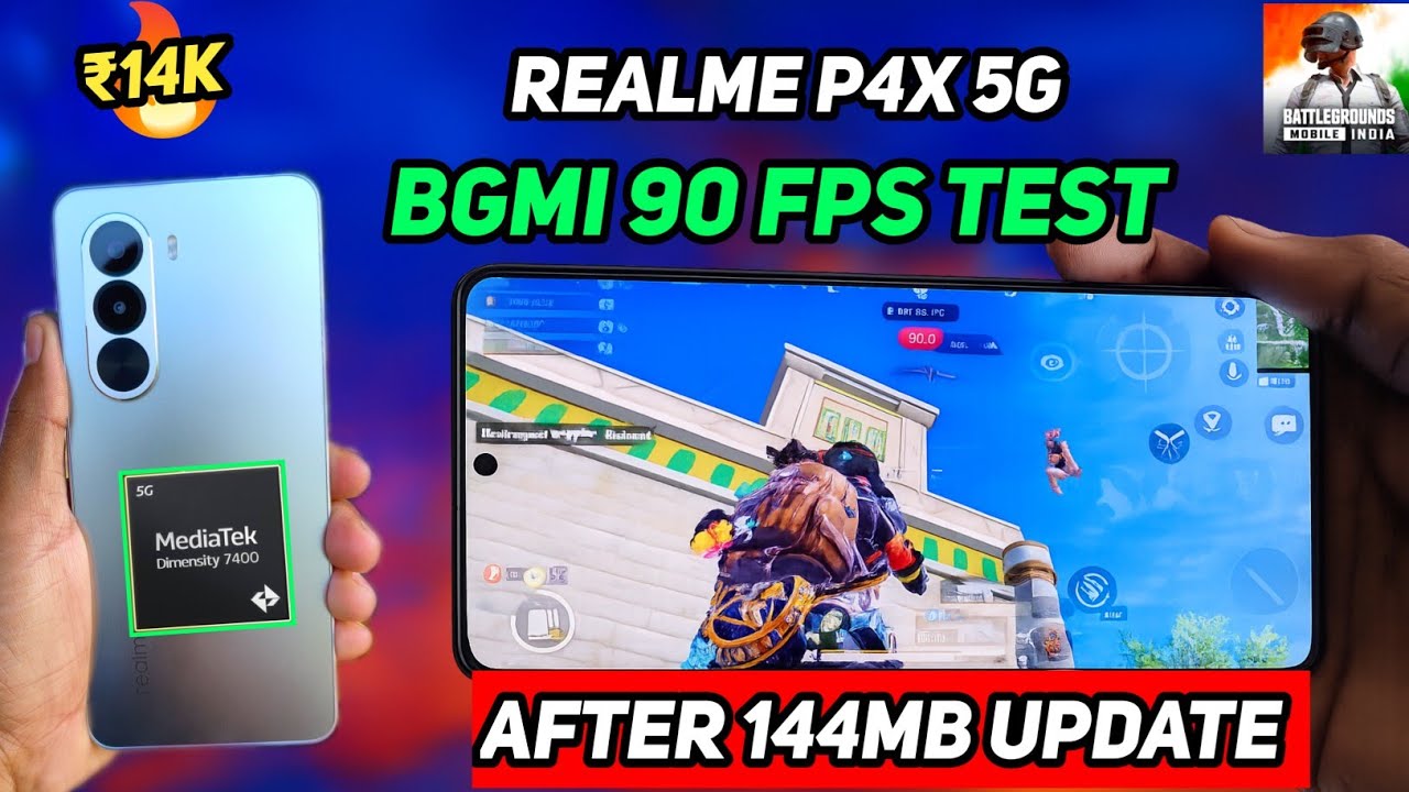 Realme P4X 5g Bgmi 4.2 update 90 FPS Test🎮 after 144 MB software update| Performance Review|