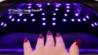 UV LED Nail Lamp, Upgrade 180W Nail Dryer for Gel Polish with LCD Display#nailart