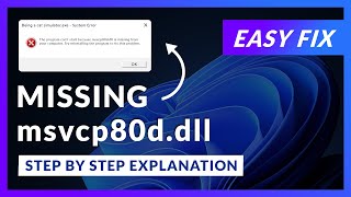 msvcp80d.dll Error Windows 11 | 2x FIX | 2023