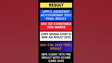RESULT.  UPPCL ASSISTANT ACCOUNTANT 2022 FINAL RESULTSSC GD CONSTABLE 2022 MARKSCRPF SIGNAL STAFF SI