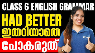 Class 6 English Onam Exam | Learn “Had Better” in 3 Minutes !! | Exam Winner