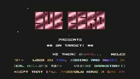 ON TARGET - SUBZERO - COMMODORE C64 DEMO