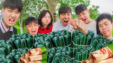 Thái Chuối Thử Thách Ăn 100 Cái Nem Chua Ngoài Công Viên Thắng Nhận 500K