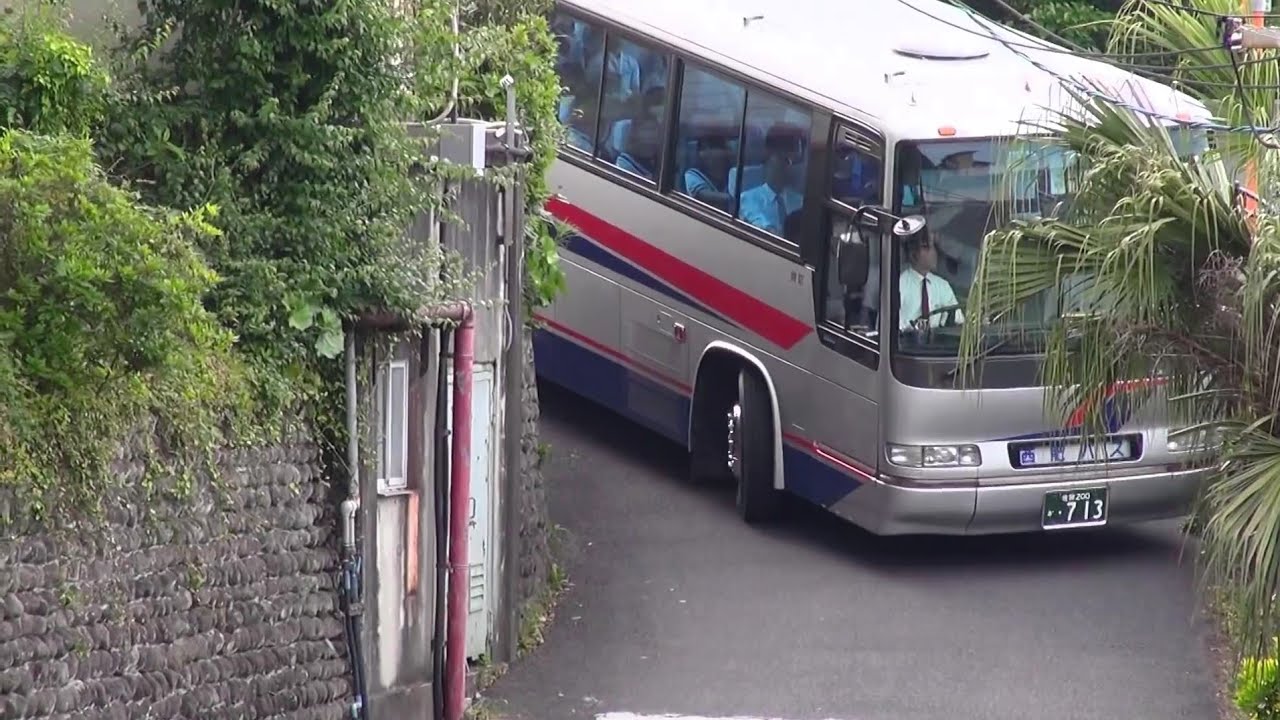 バス運転手 これアカンやつやん 修学旅行の舞台裏 旅館に到着 駐車 西肥バス 日野セレガ The School Excursion Trip Bus Youtube