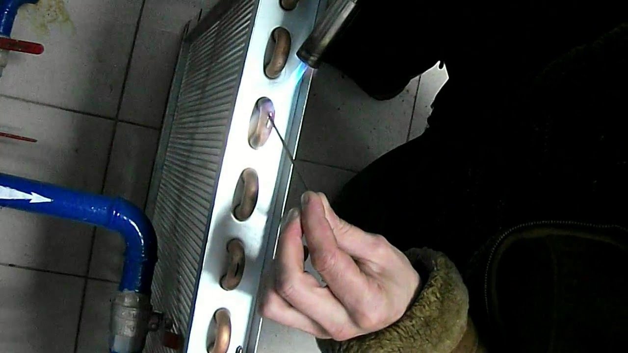 Пайка медного радиатора( Brazing radiator) YouTube