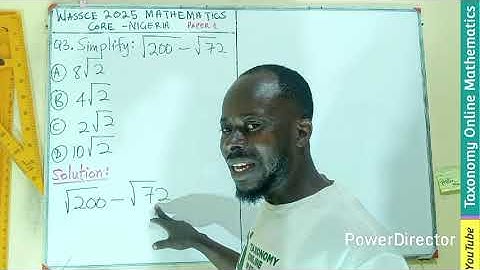 WASSCE 2025 General Mathematics (Nigeria Edition) | Sec. A Qn 3 | Subtraction of Surds