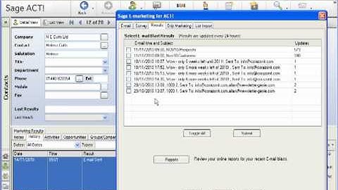 How to Update ACT Database to show Emarketing Results- betteractnow training