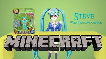 Minecraft Steve with Diamond armor action figure review