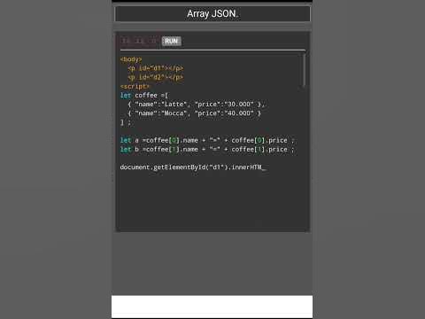 Array JSON Javascript. - YouTube