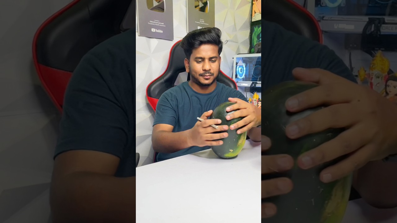 Hanuman ji face making on watermelon 🍉 #shorts #short