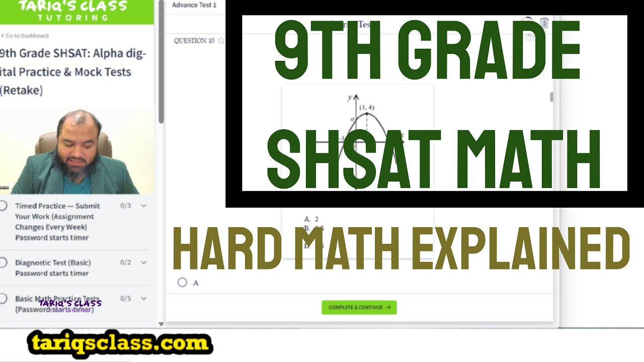 9th Grade SHSAT Math: Quadratics, Vertex & Functions Explained | Alpha ...