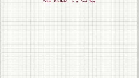 Week 4-12 Free Particle in a 1-D Box