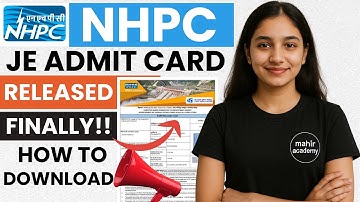 nhpc je admit card 2025 | how to download nhpc je admit card | mahir academy