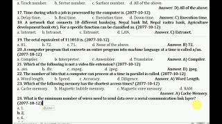 PSC Dairy  2077-10-12 Computer Operator #2077 #PartI #Quiz #computeroperator #asstcomputeroperator