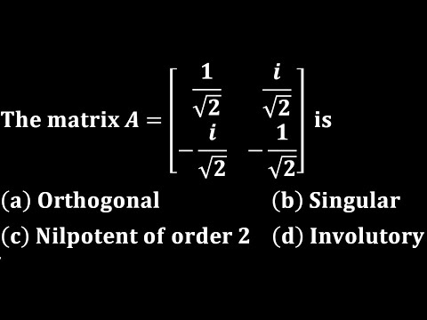 involutory matrix orthogonal