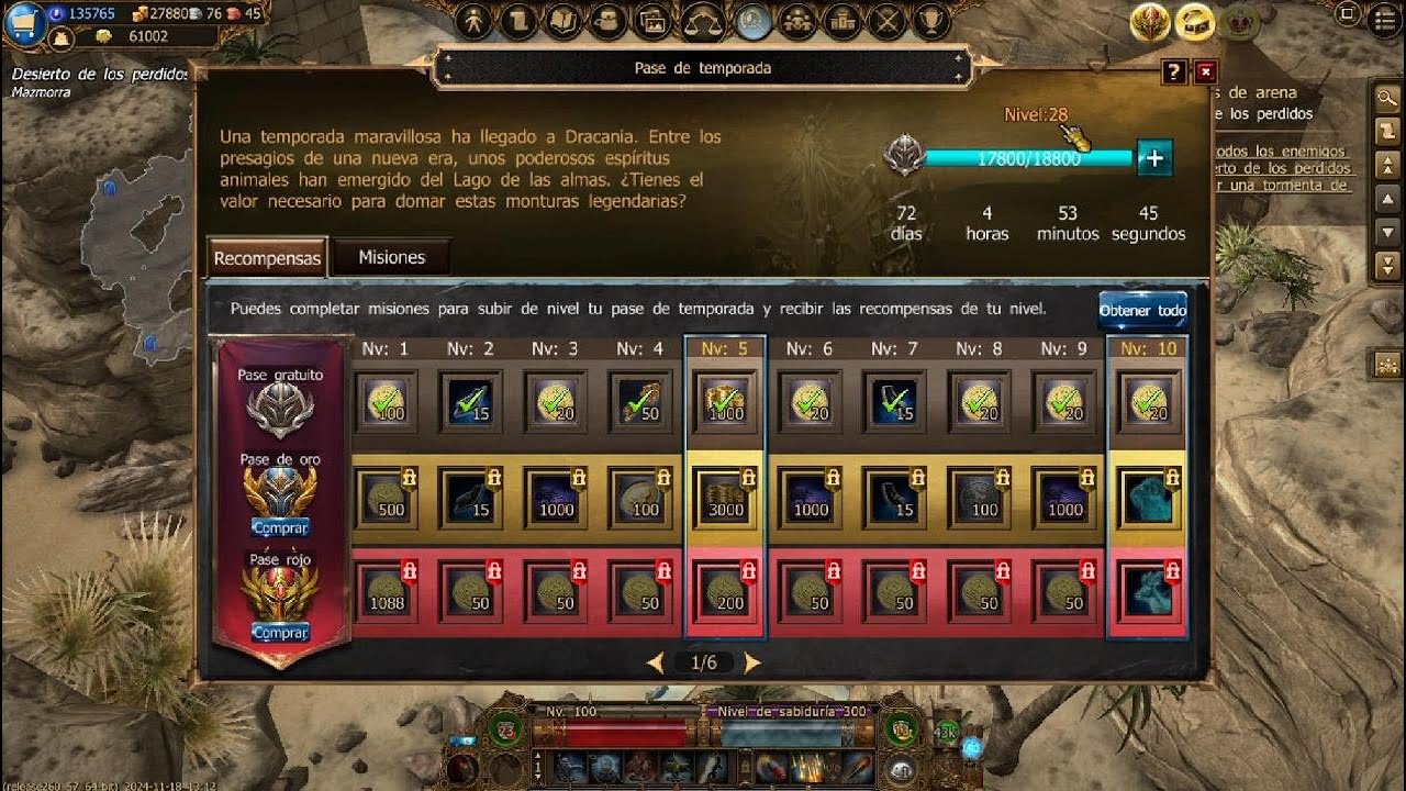 Subir Rápido el Pase de Temporada | Misiones Luna Nueva, Luna Llena y Desierto | Drakensang Online