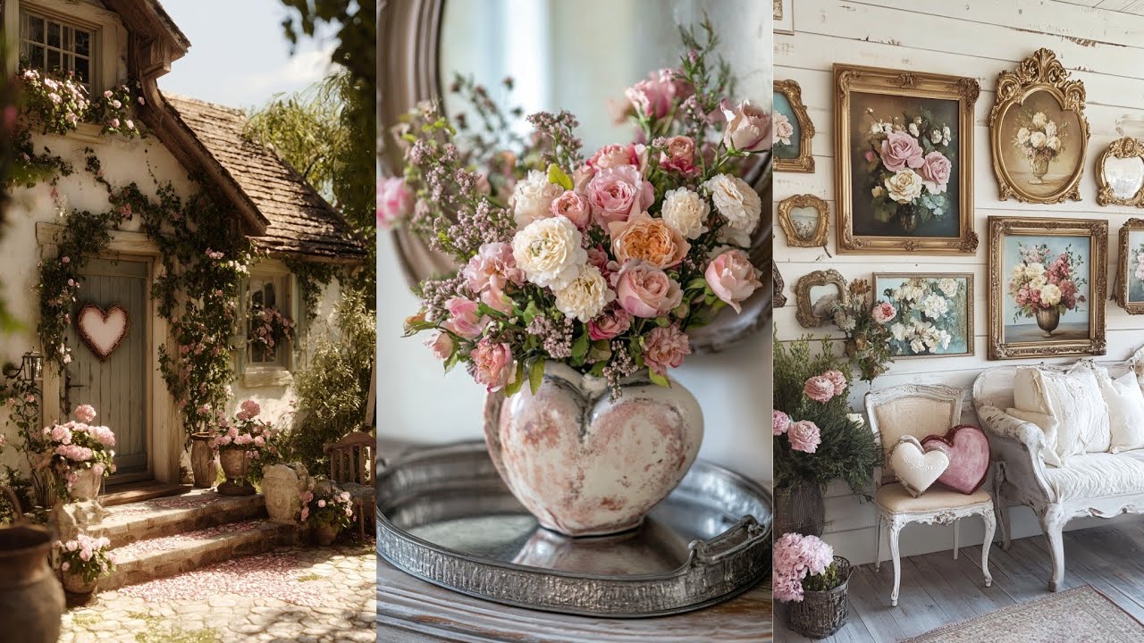 💖 STEP INSIDE a WARM, Heart-Filled Home | Cozy Valentine’s Day French Country Decor w/ Vintage Touch