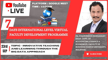 7 DAYS INTERNATIONAL LEVEL VIRTUAL  FACULTY DEVELOPMENT PROGRAMME