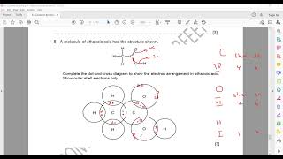 Covalent Bonding Structure question Cambridge IGCSE O level Chemistry 0620 0971 5070 Lesson 23e