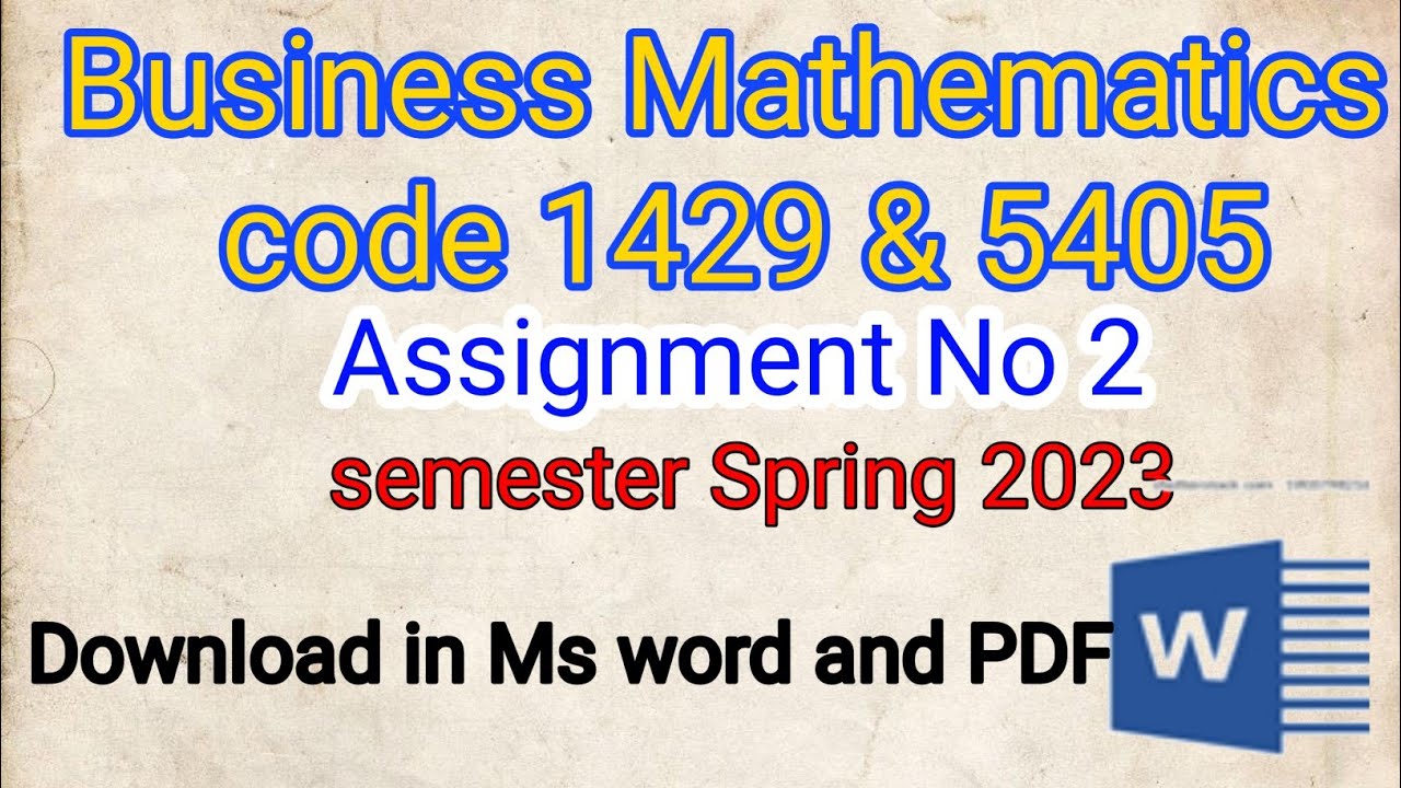 ba 1429 solved assignment 2023
