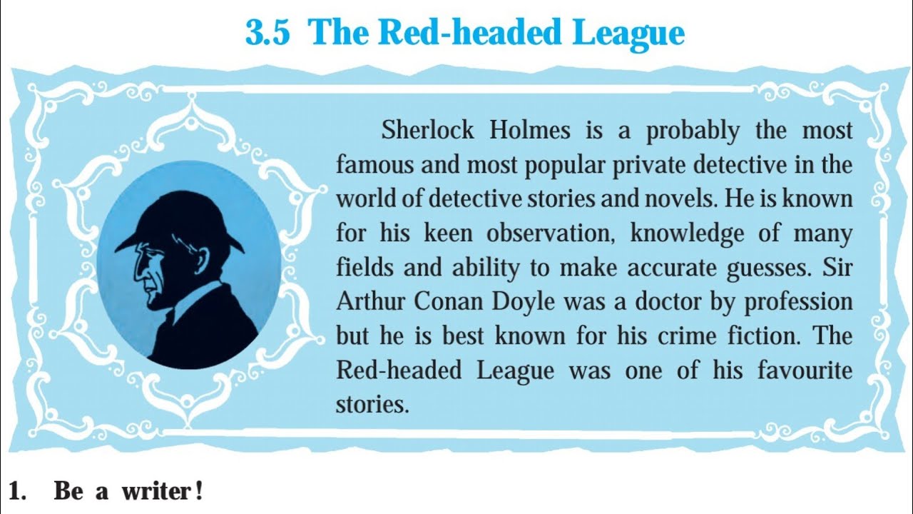 3 5 The Red headed League Introduction 7th Class Unit Three English
