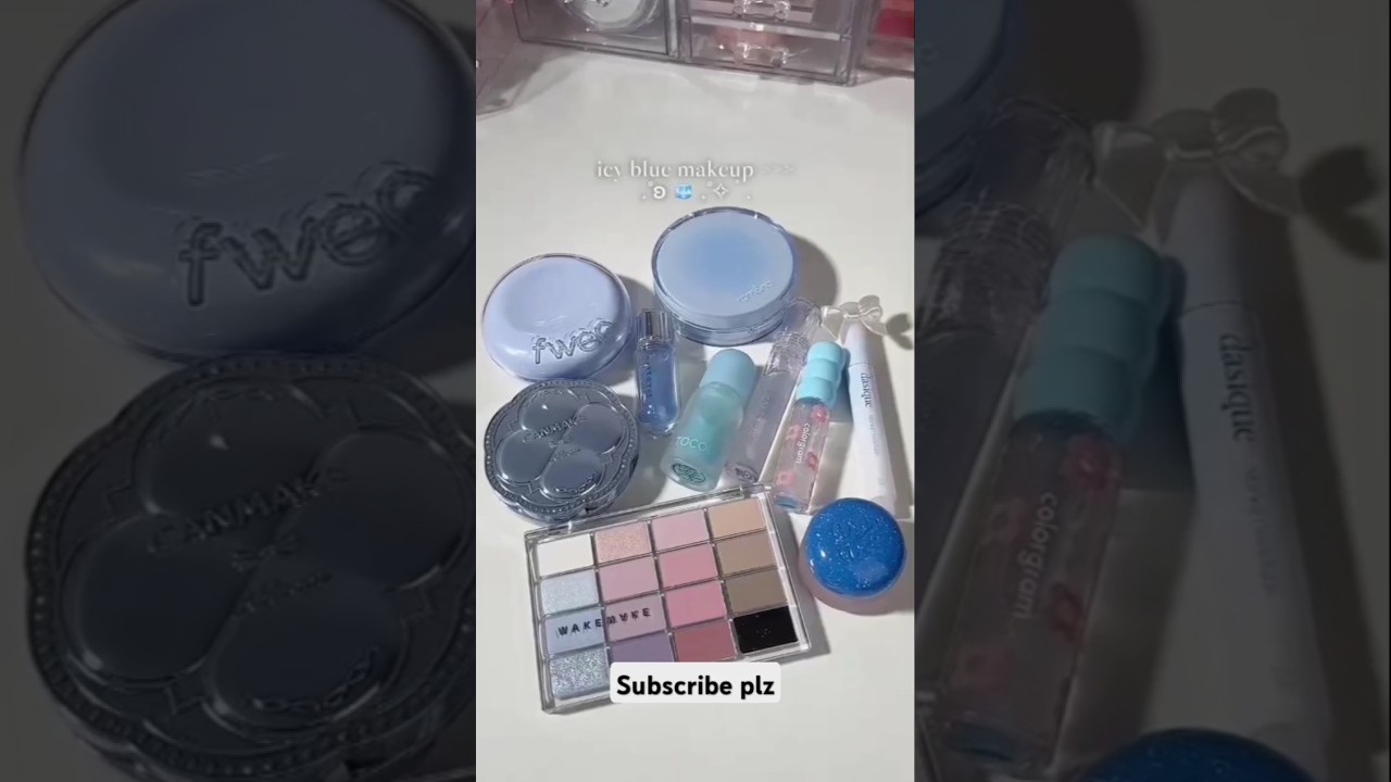 ice blue makeup||