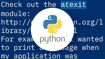 Doing something before program exit