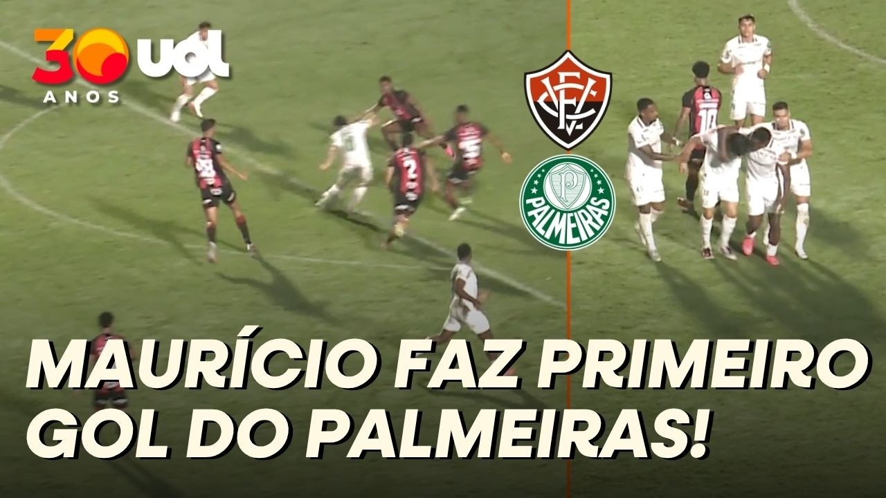 MAURÍCIO NÃO É EXPULSO E ABRE O PLACAR PARA O PALMEIRAS CONTRA O VITÓRIA! VEJA O GOL!