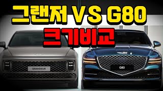 디 올 뉴 그랜저 vs 제네시스 G80 크기 비교해 봤어요 | CAR TIPS