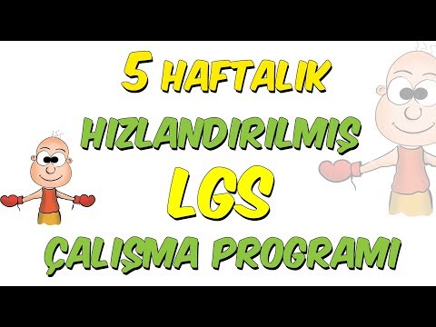 5 Haftalık LGS Çalışma Programı!